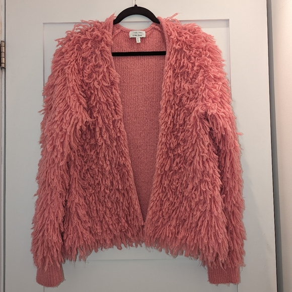 And Other Stories Pink Shaggy Wool-blend Knit Cardigan - Picture 9 of 16